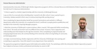 Daniel, a Modern Apprentice in Business Administration