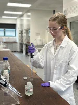 Modern apprentice working in a lab